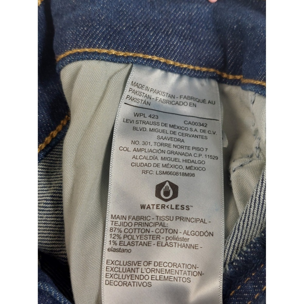 Levis Women Jean 28 Blue Denim Cotton Blend Skinny High Rise Stretch Distressed - Picture 8 of 16